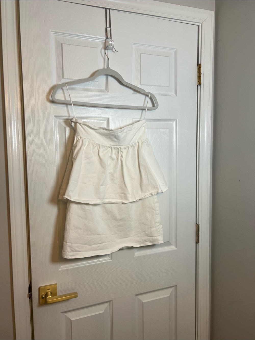 MORE TO COME Elora Strapless Mini Dress in White - Picture 6 of 6